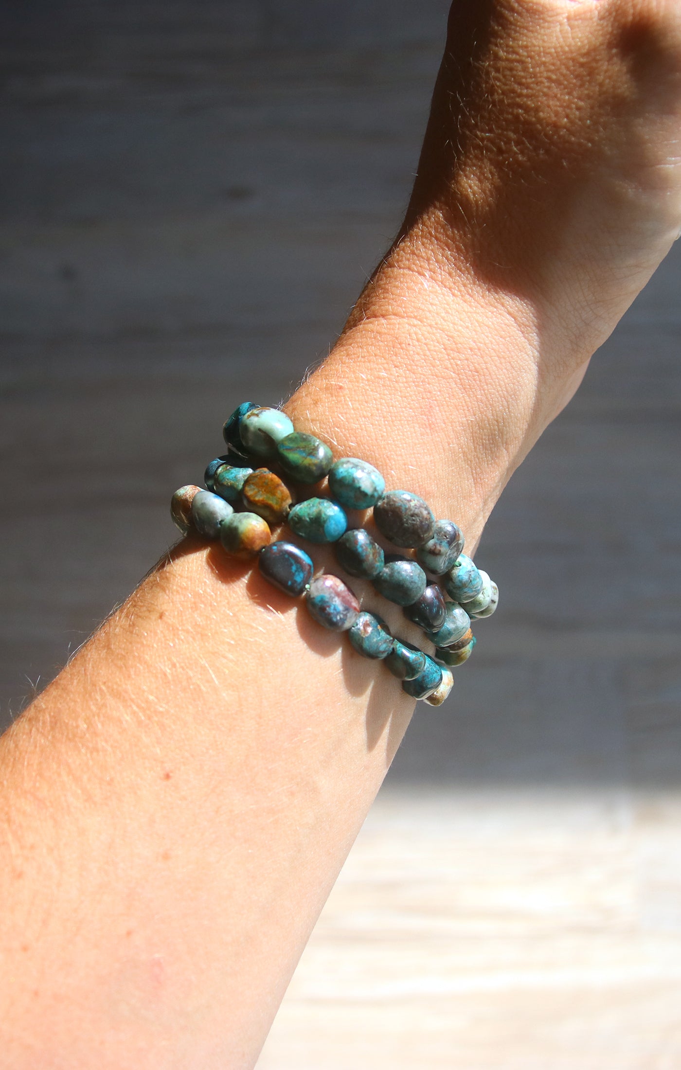 Chrysocolla Nugget Bead Bracelet